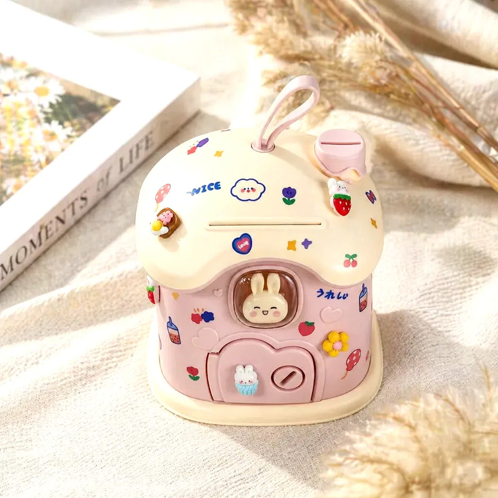 Tirelire Personnalisée Maison Lapin