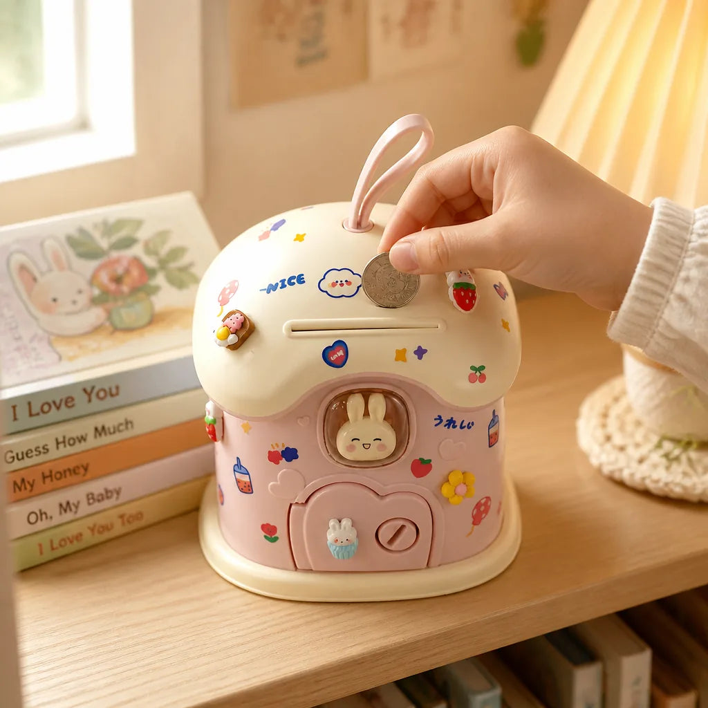 Tirelire Personnalisée Maison Lapin