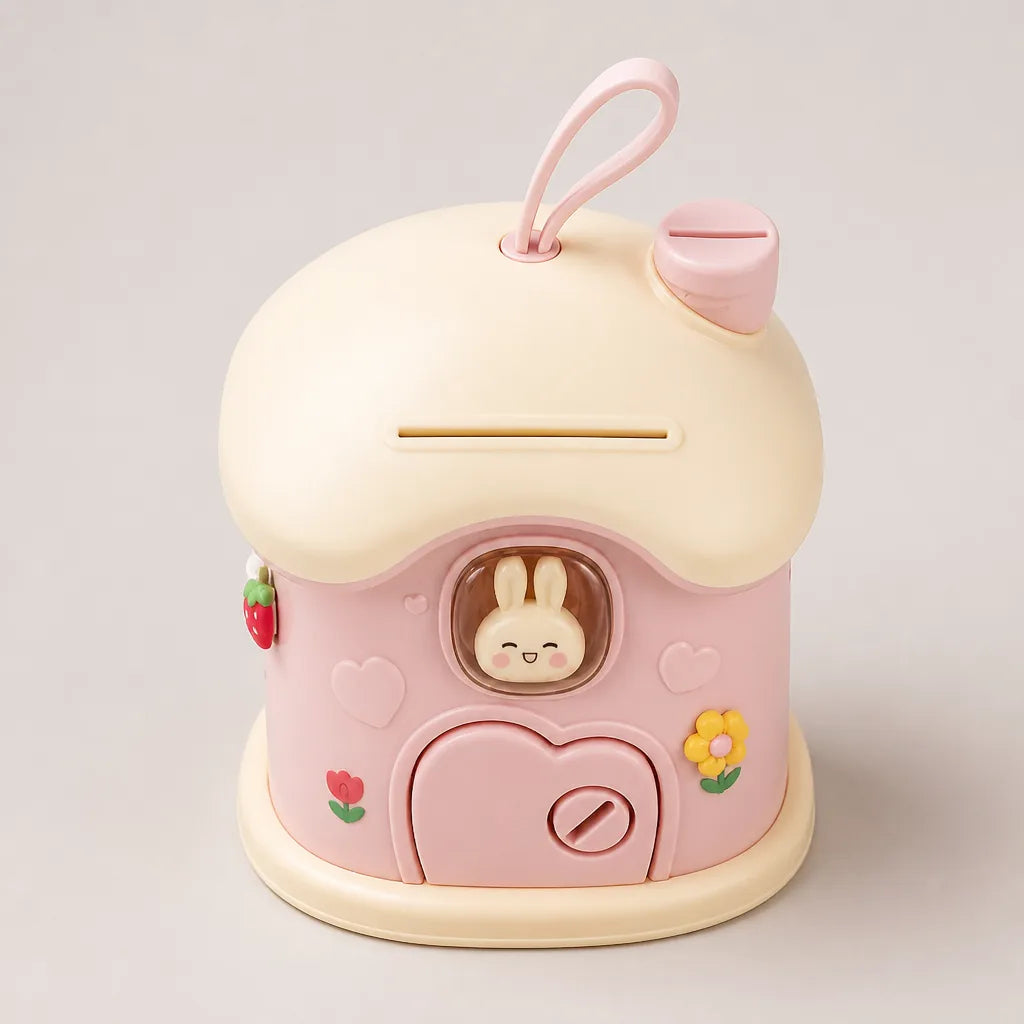 Tirelire Personnalisée Maison Lapin