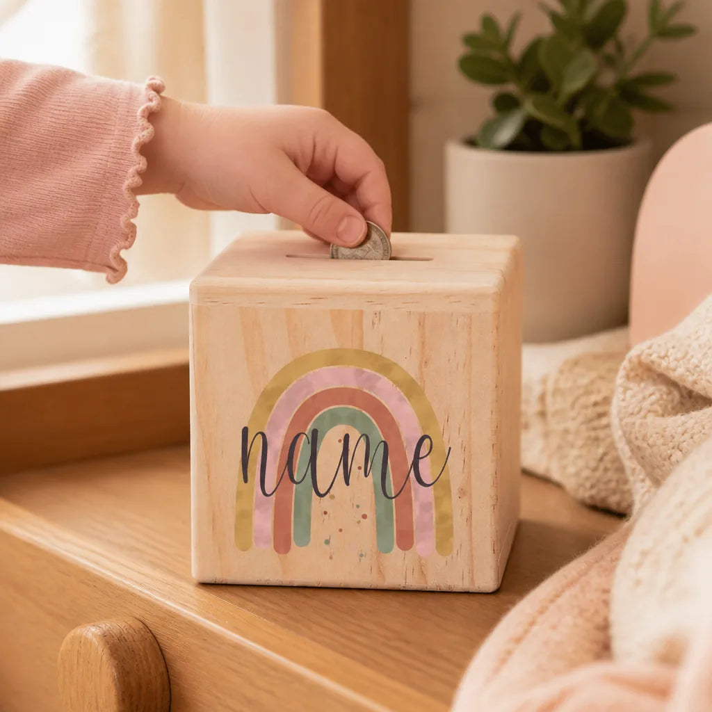Tirelire Personnalisée Pour Fille En Bois