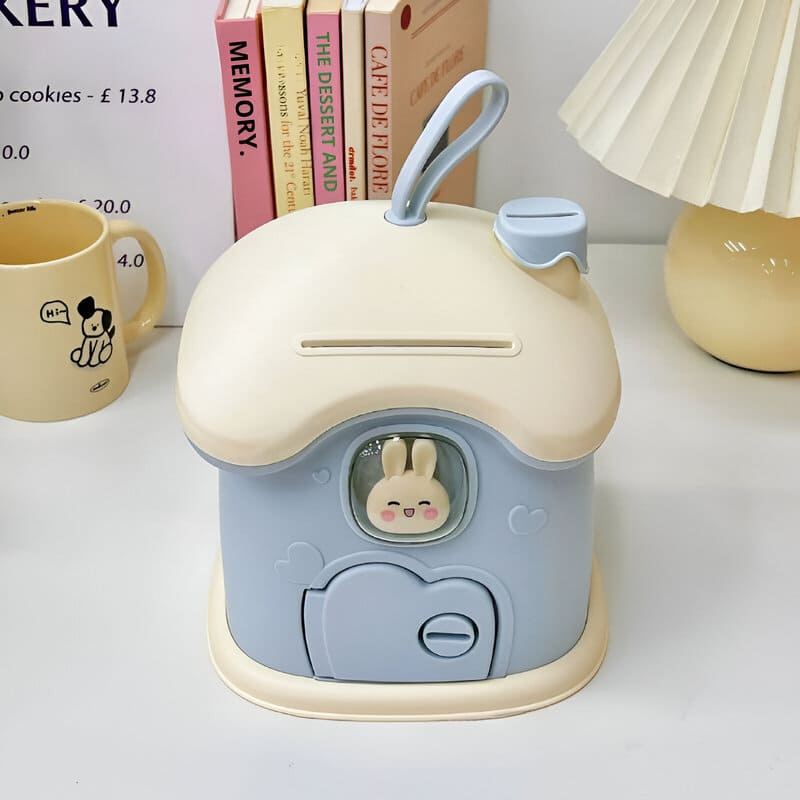 Tirelire Personnalisée Maison Lapin