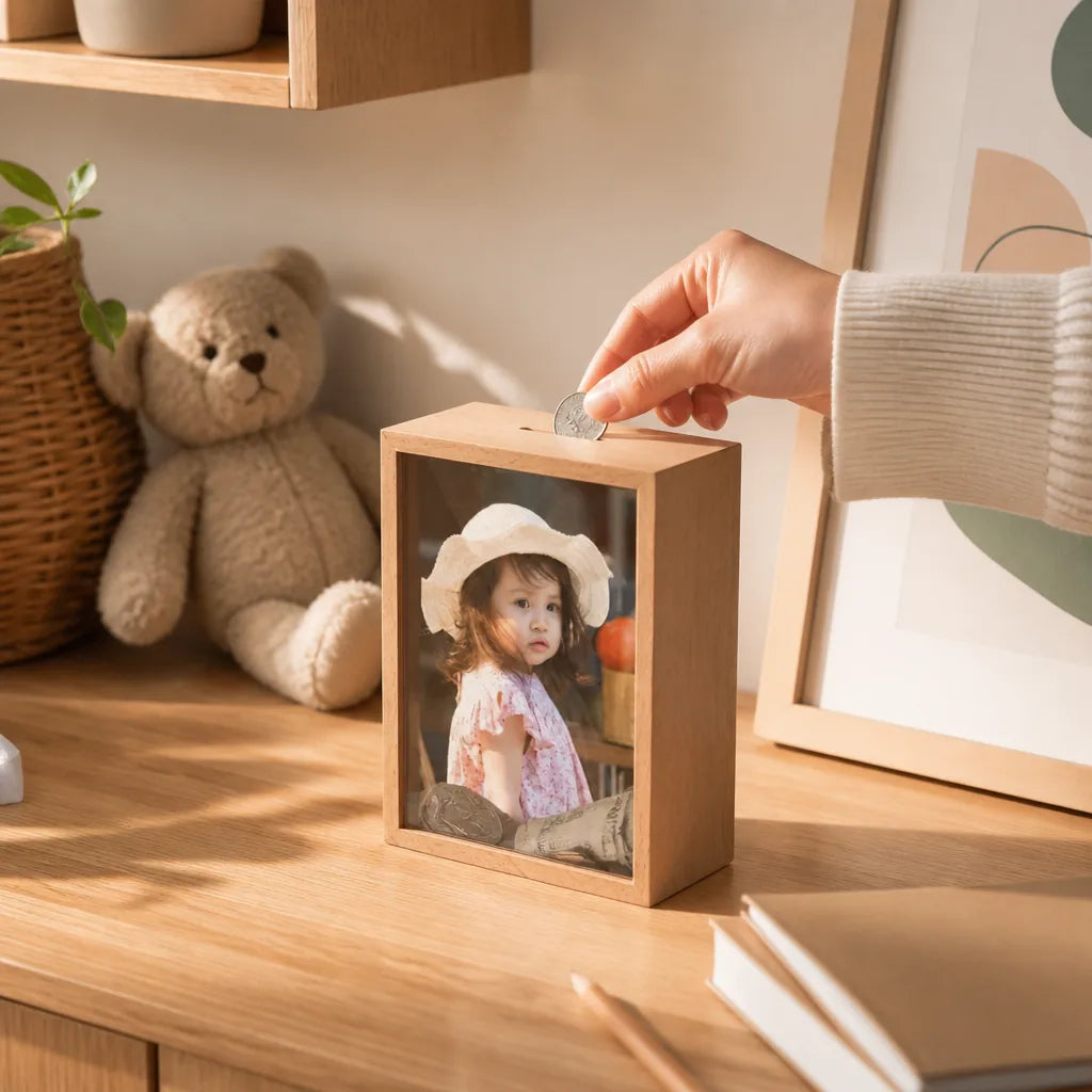 Tirelire Photo Personnalisée En Bois