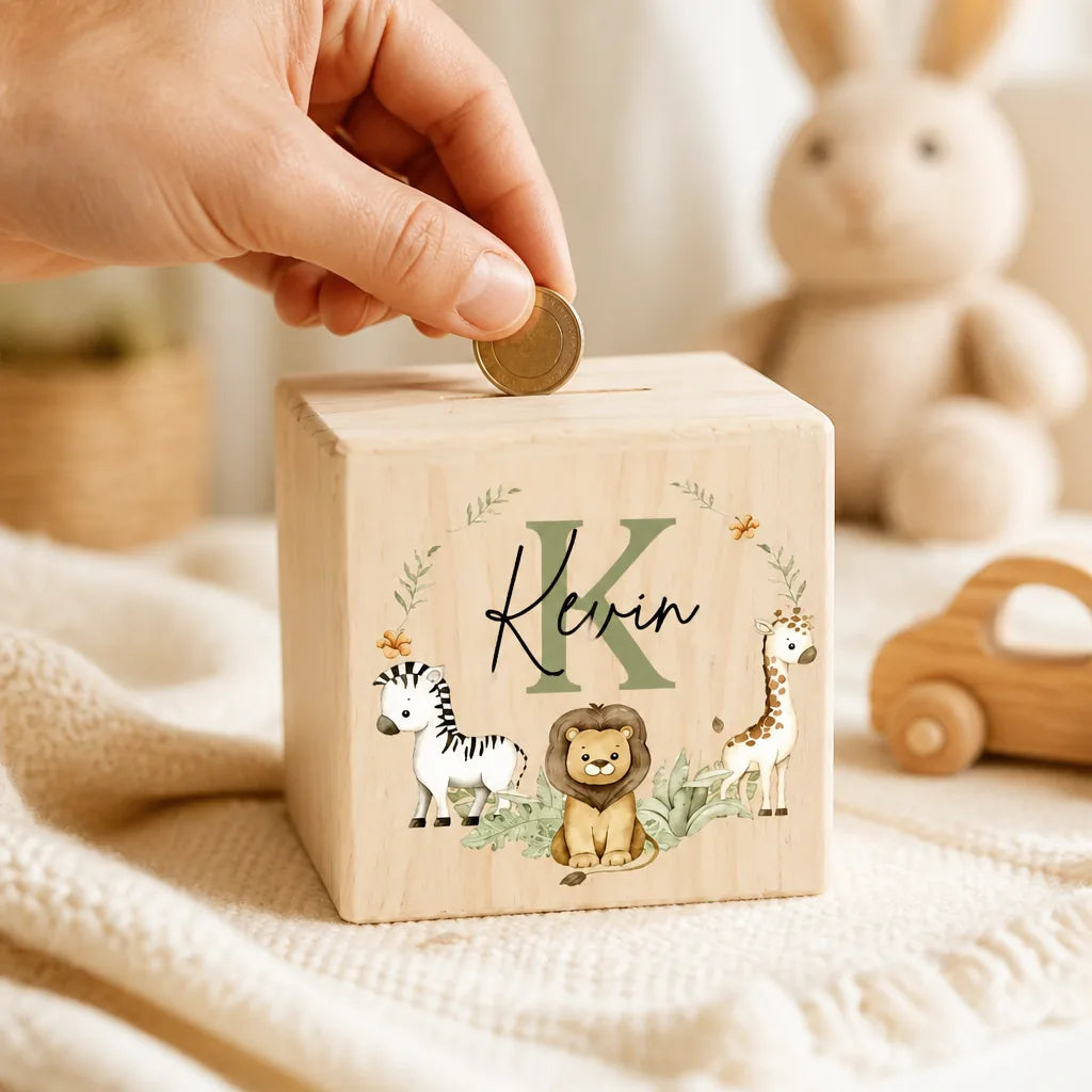 Tirelire Prénom Personnalisé En Bois