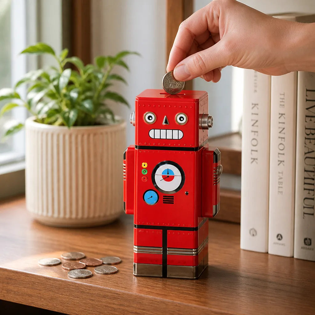 Tirelire Robot En Métal