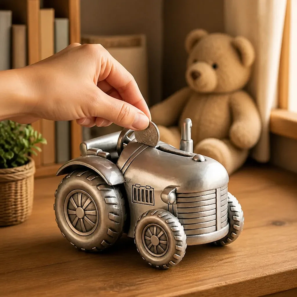 Tirelire Tracteur Argent