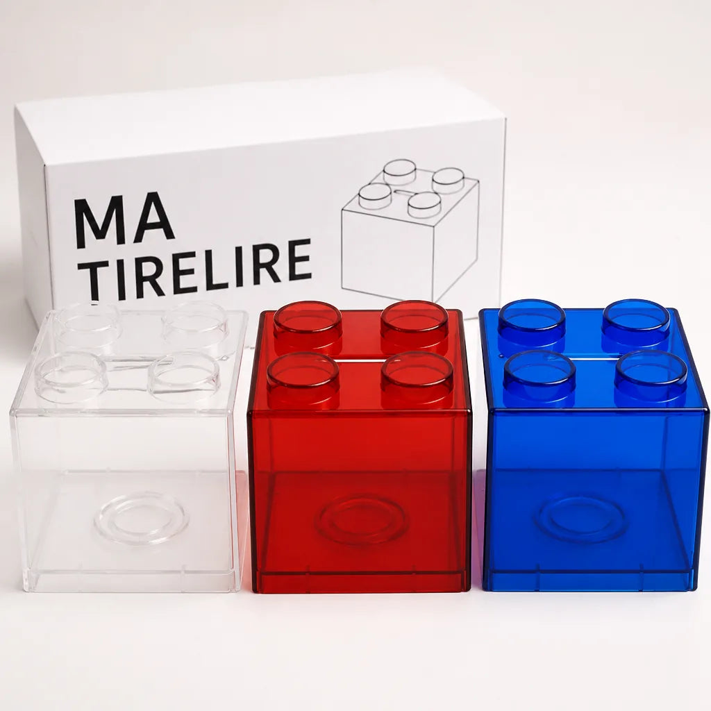 Tirelire Transparente En Cube