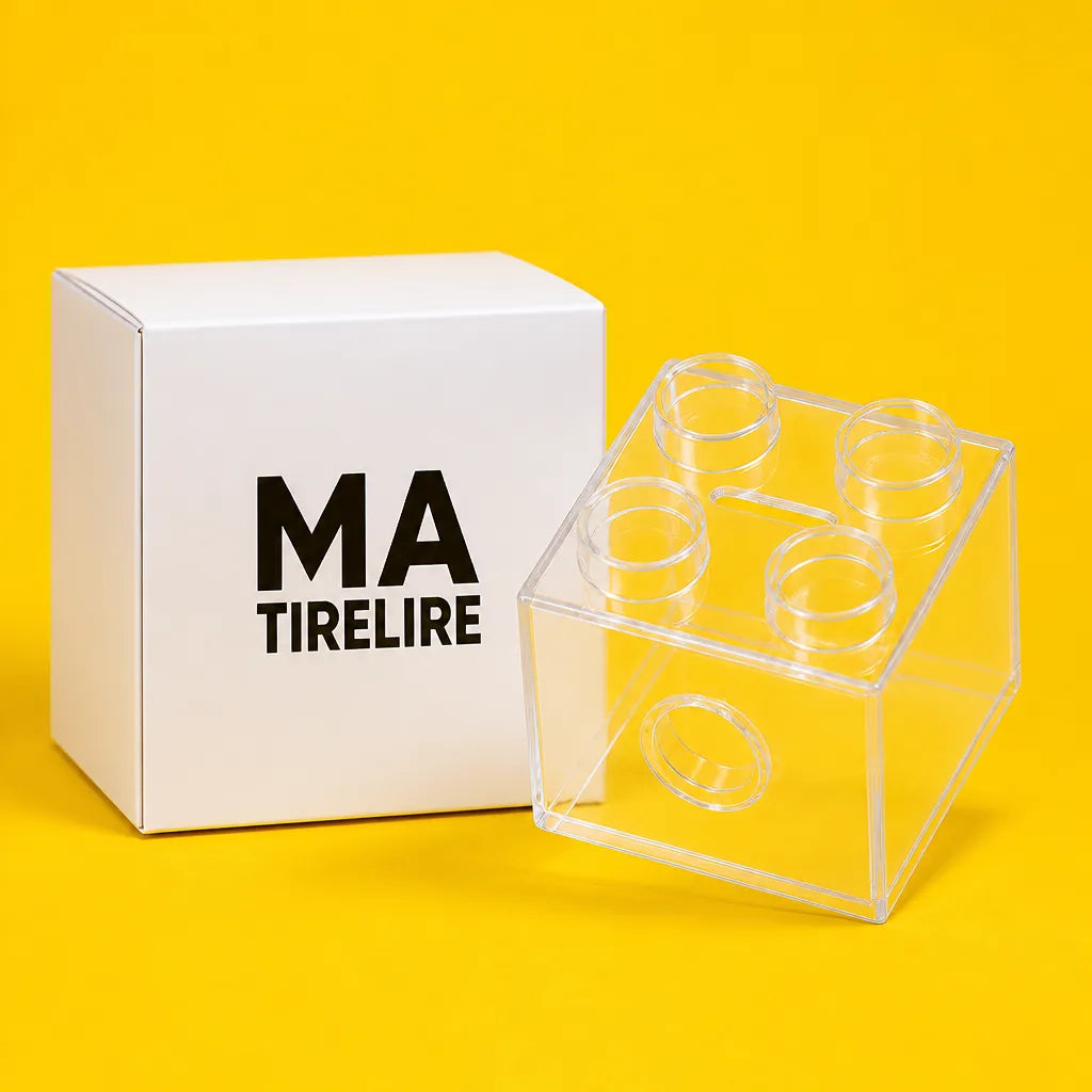 Tirelire Transparente En Cube