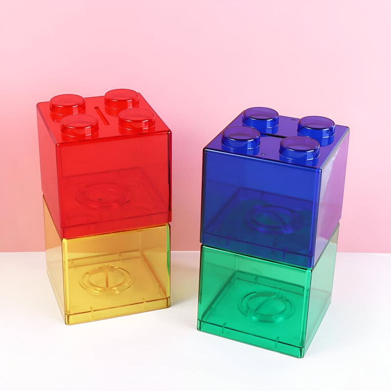 Tirelire Transparente En Cube