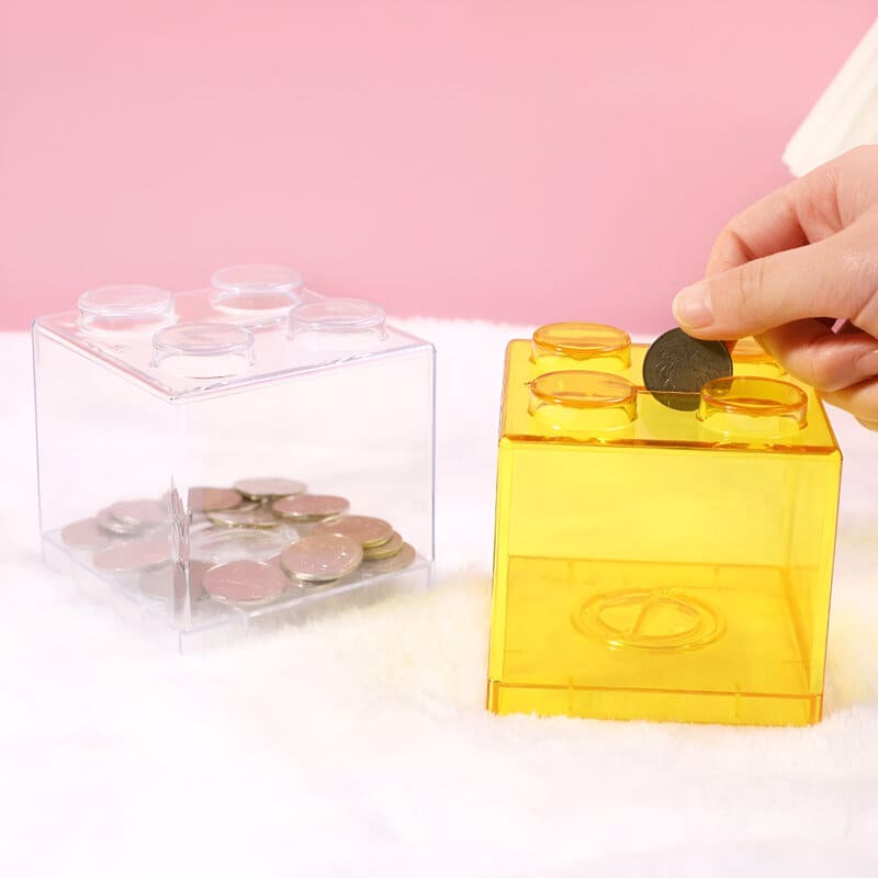 Tirelire Transparente En Cube