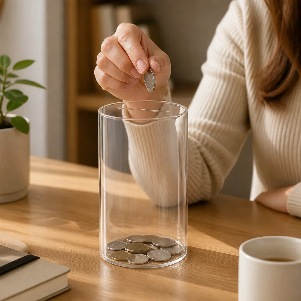 Tirelire Transparente Sans Ouverture