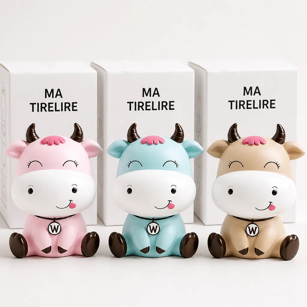 Tirelire Vache Rose