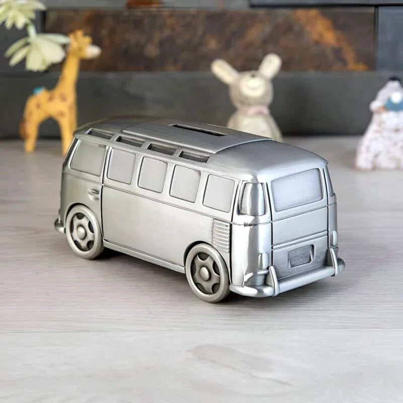 tirelire-van-metal-argente