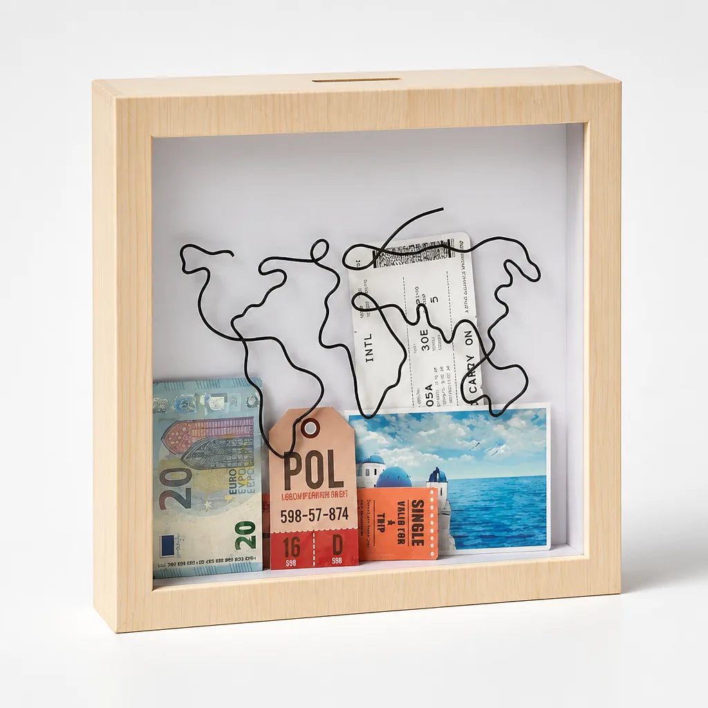 Tirelire Voyage Transparente
