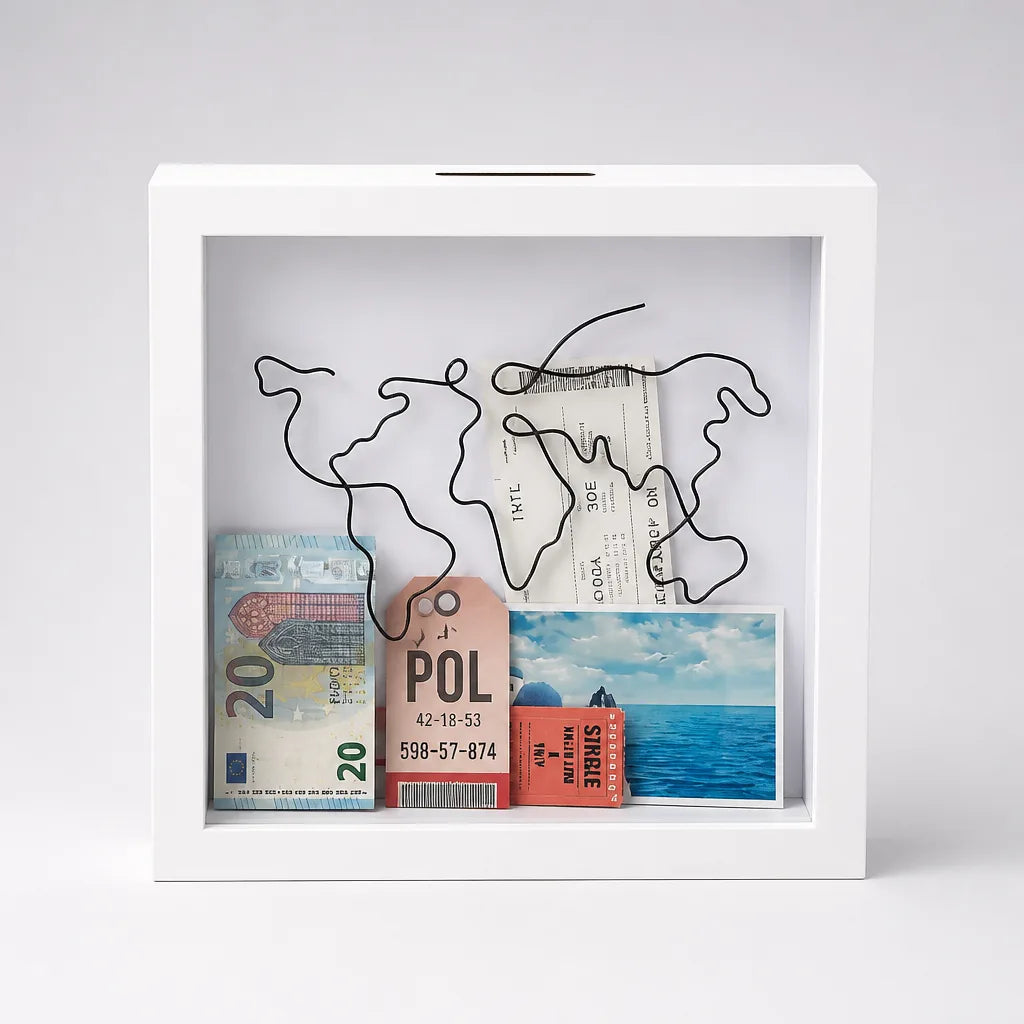 Tirelire Voyage Transparente