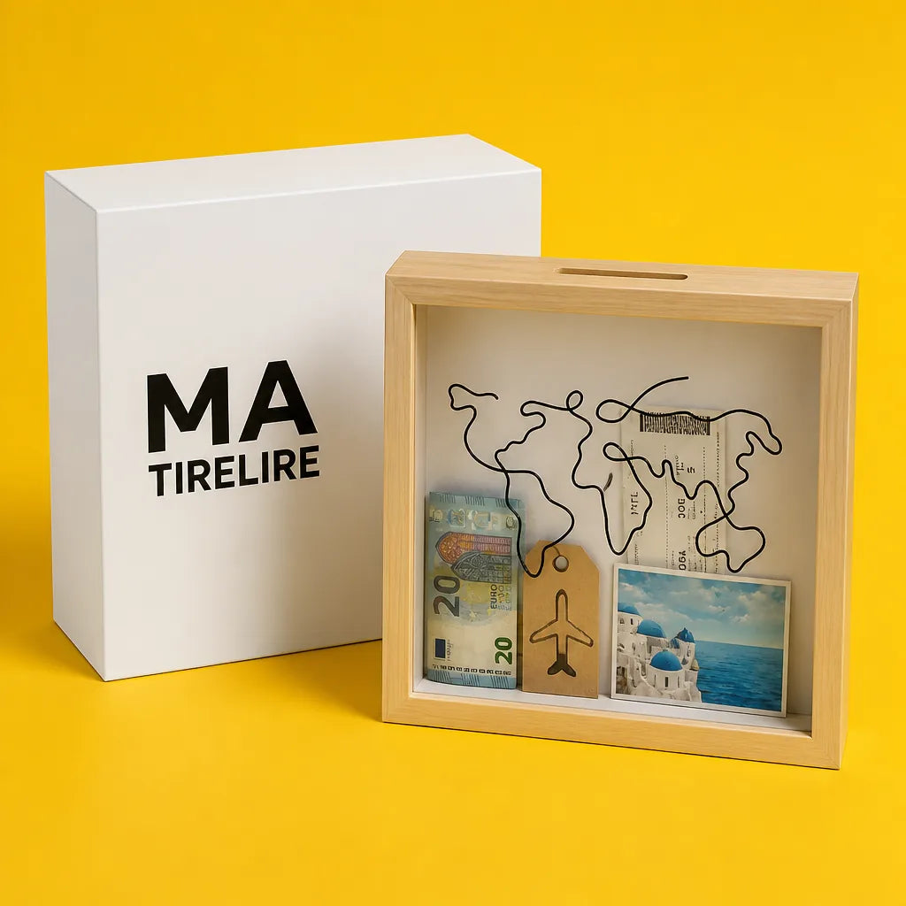 Tirelire Voyage Transparente