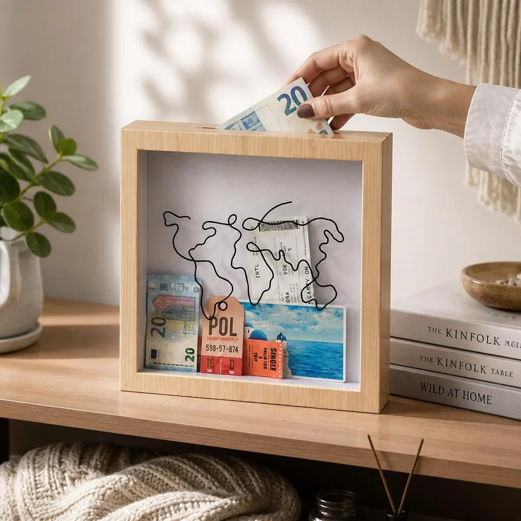 Tirelire Voyage Transparente